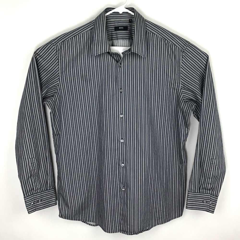 Boss men’s long sleeve button up dress shirt
